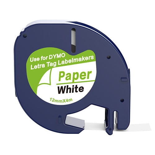 Dymo 91200 sort på hvid plastiktape 12 mm – S0721510 - Kompatibel