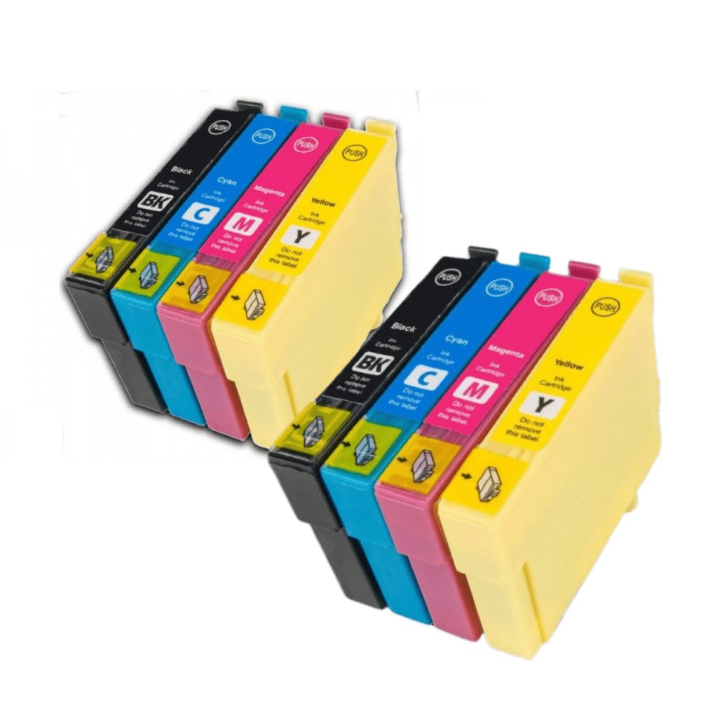 Pakke sæt Epson 1281-1284 – 2x 4 farver BK-C-M-Y – alternativ – 102 ml