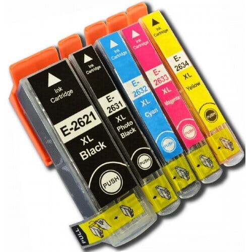 Pakke sæt Epson 26XL – 5 farver PBK-BK-C-M-Y – alternativ – 65 ml