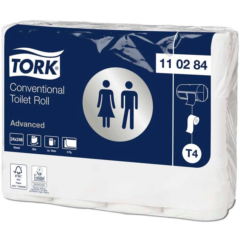 Tork Toiletpapir Advanced, 2-lags, T4 | 110284, 24 ruller